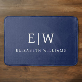 Elegant Professional Simple Monogram Minimalist Badmat