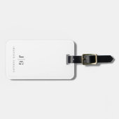 Elegant Professional Simple Monogram Minimalist Bagagelabel (Voorkant horizontaal)