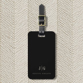 Elegant Professional Simple Monogram Minimalist Bagagelabel