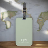 Elegant Professional Simple Monogram Minimalist Bagagelabel