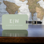 Elegant Professional Simple Monogram Minimalist Bagagelabel