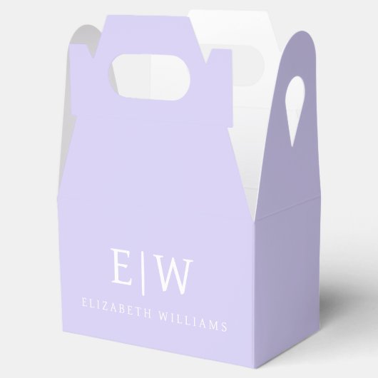Elegant Professional Simple Monogram Minimalist Bedankdoosjes (Geopend)