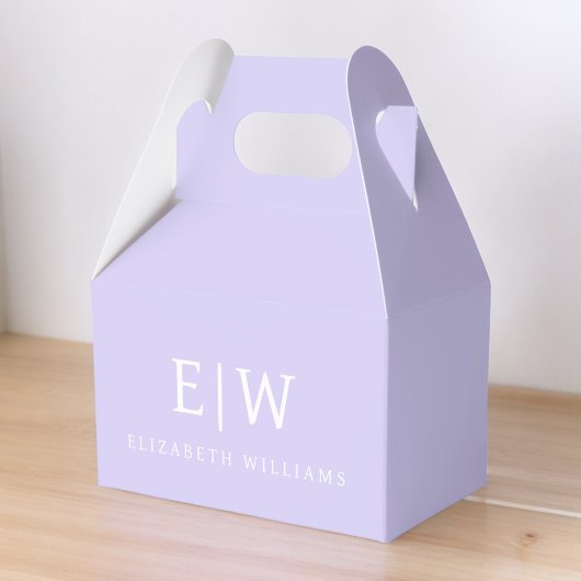 Elegant Professional Simple Monogram Minimalist Bedankdoosjes