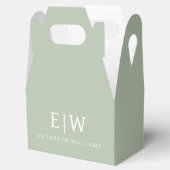 Elegant Professional Simple Monogram Minimalist Bedankdoosjes (Geopend)