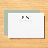 Elegant Professional Simple Monogram Minimalist Bedankkaart