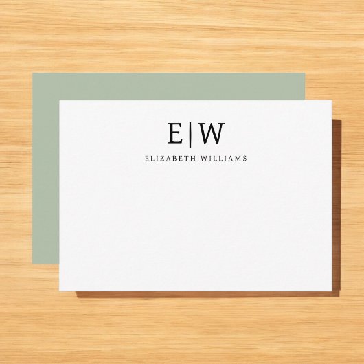 Elegant Professional Simple Monogram Minimalist Bedankkaart