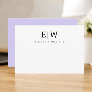 Elegant Professional Simple Monogram Minimalist Bedankkaart