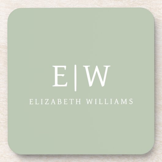 Elegant Professional Simple Monogram Minimalist Bier Onderzetter (Voorkant)