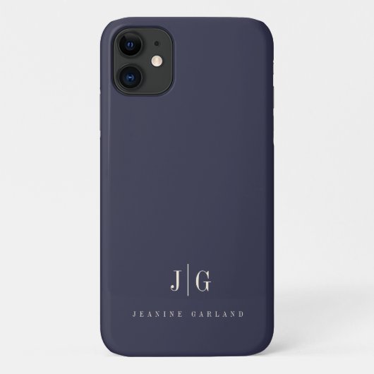 Elegant Professional Simple Monogram Minimalist Case-Mate iPhone Case (Achterkant)