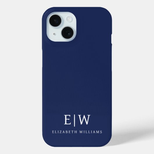 Elegant Professional Simple Monogram Minimalist Case-Mate iPhone Case (Achterkant)