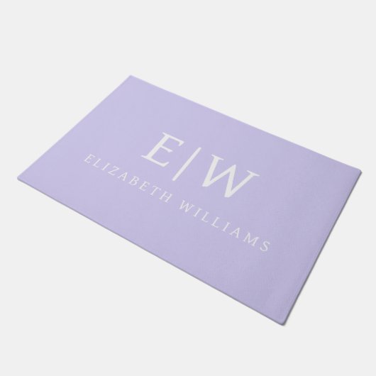 Elegant Professional Simple Monogram Minimalist Deurmat (Schuin)
