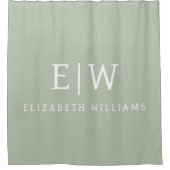 Elegant Professional Simple Monogram Minimalist Douchegordijn (Voorkant)
