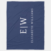 Elegant Professional Simple Monogram Minimalist Fleece Deken (Voorkant)