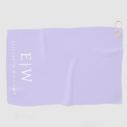 Elegant Professional Simple Monogram Minimalist Golfhanddoek (Horizontaal)