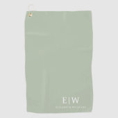 Elegant Professional Simple Monogram Minimalist Golfhanddoek (Voorkant)