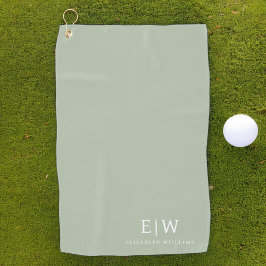 Elegant Professional Simple Monogram Minimalist Golfhanddoek
