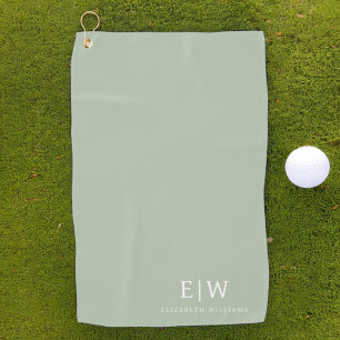 Elegant Professional Simple Monogram Minimalist Golfhanddoek
