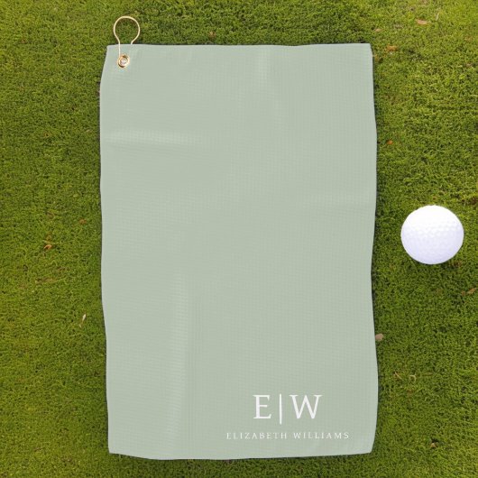 Elegant Professional Simple Monogram Minimalist Golfhanddoek