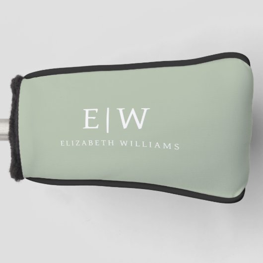 Elegant Professional Simple Monogram Minimalist Golfheadcover (Voorkant)