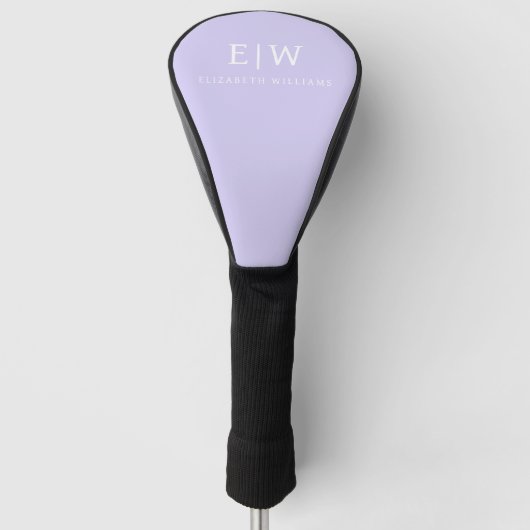 Elegant Professional Simple Monogram Minimalist Golfheadcover (Voorkant)