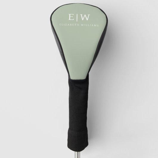 Elegant Professional Simple Monogram Minimalist Golfheadcover (Voorkant)