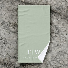 Elegant Professional Simple Monogram Minimalist Handdoek
