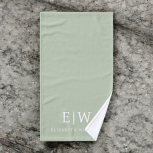 Elegant Professional Simple Monogram Minimalist Handdoek