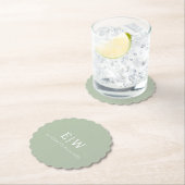 Elegant Professional Simple Monogram Minimalist Kartonnen Onderzetters (Insitu)