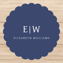 Elegant Professional Simple Monogram Minimalist Kartonnen Onderzetters