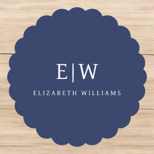 Elegant Professional Simple Monogram Minimalist Kartonnen Onderzetters