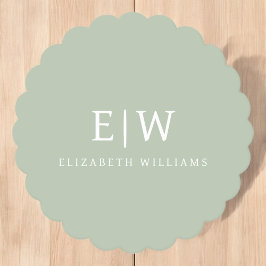 Elegant Professional Simple Monogram Minimalist Kartonnen Onderzetters