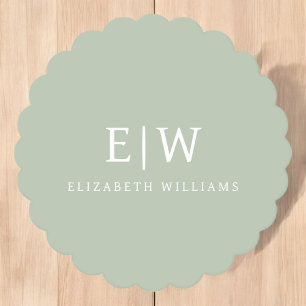 Elegant Professional Simple Monogram Minimalist Kartonnen Onderzetters