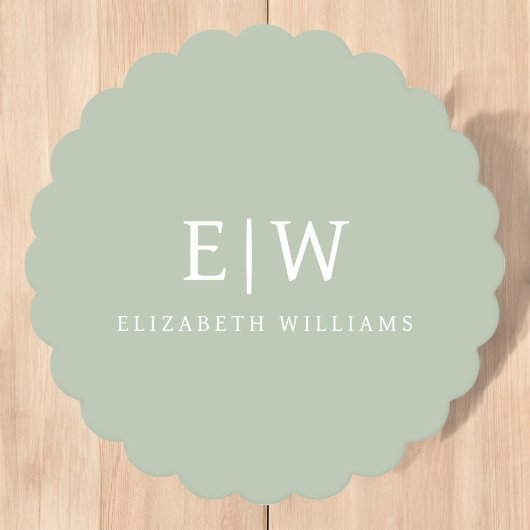 Elegant Professional Simple Monogram Minimalist Kartonnen Onderzetters