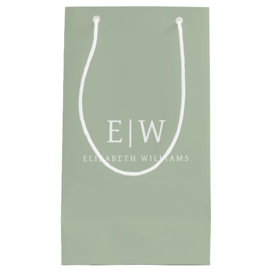 Elegant Professional Simple Monogram Minimalist Klein Cadeauzakje (Voorkant)
