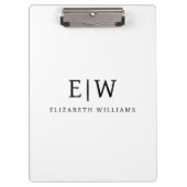Elegant Professional Simple Monogram Minimalist Klembord (Voorkant)