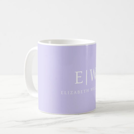 Elegant Professional Simple Monogram Minimalist Koffiemok (Voorkant links)