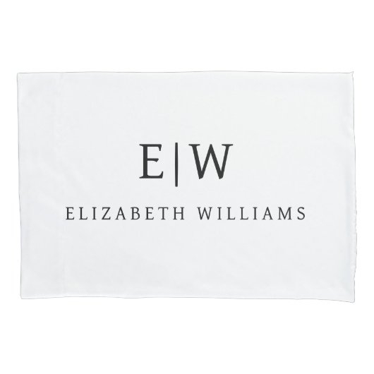 Elegant Professional Simple Monogram Minimalist Kussensloop (Voorkant)