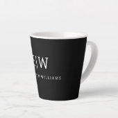 Elegant Professional Simple Monogram Minimalist Latte Mok (Rechterhoek)