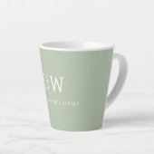 Elegant Professional Simple Monogram Minimalist Latte Mok (Rechterhoek)