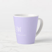 Elegant Professional Simple Monogram Minimalist Latte Mok (Rechterhoek)