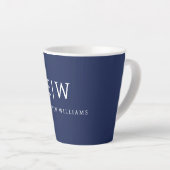 Elegant Professional Simple Monogram Minimalist Latte Mok (Rechterhoek)