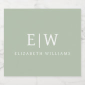 Elegant Professional Simple Monogram Minimalist Likeurfles Etiket (Enkel label)