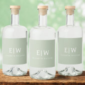 Elegant Professional Simple Monogram Minimalist Likeurfles Etiket
