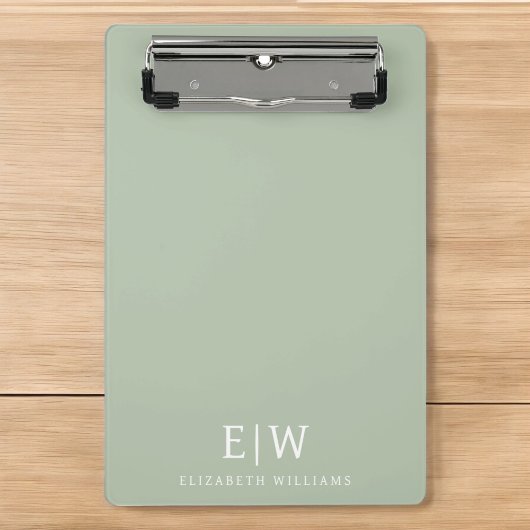 Elegant Professional Simple Monogram Minimalist Mini Klembord