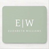 Elegant Professional Simple Monogram Minimalist Muismat (Voorkant)