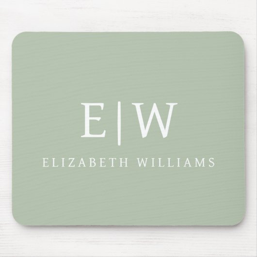 Elegant Professional Simple Monogram Minimalist Muismat (Voorkant)