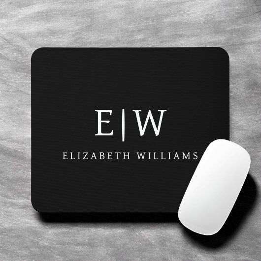 Elegant Professional Simple Monogram Minimalist Muismat