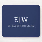 Elegant Professional Simple Monogram Minimalist Muismat (Voorkant)