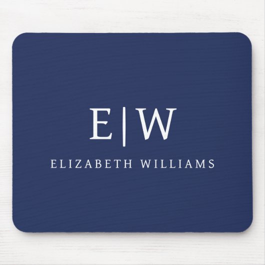 Elegant Professional Simple Monogram Minimalist Muismat (Voorkant)