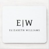 Elegant Professional Simple Monogram Minimalist Muismat (Voorkant)